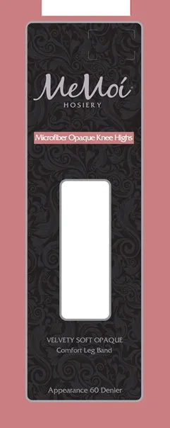 Memoi Ladies Microfiber Opaque 60 Denier Knee Highs MS-736