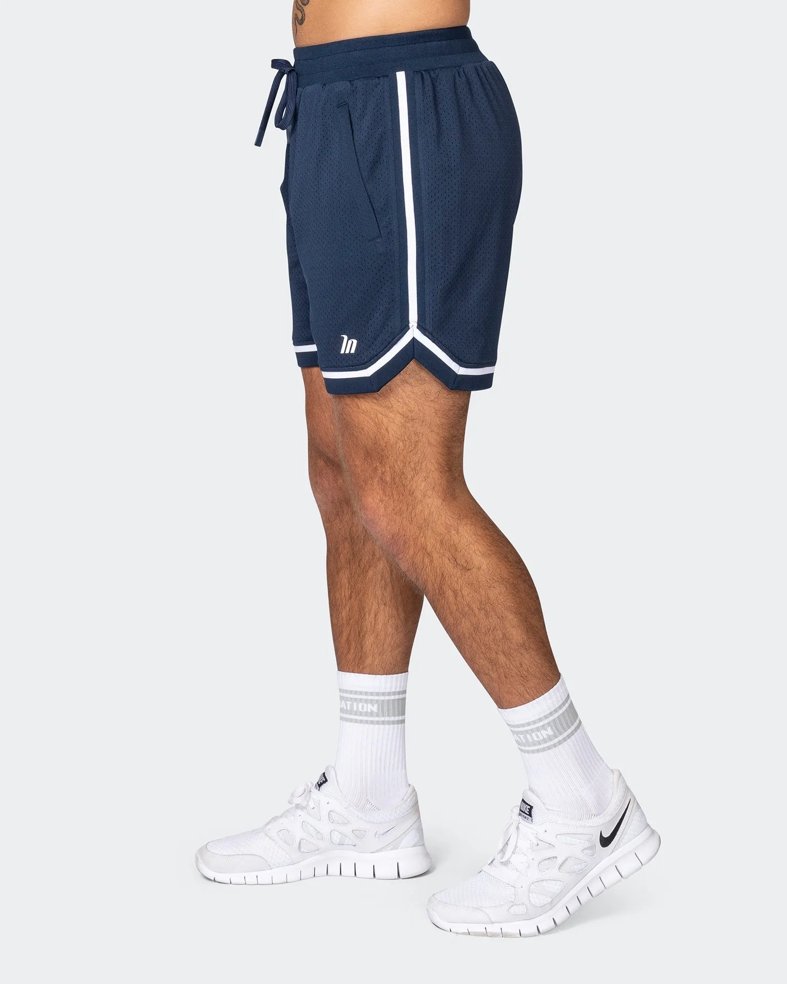 Mens 5" Basketball Shorts - Navy