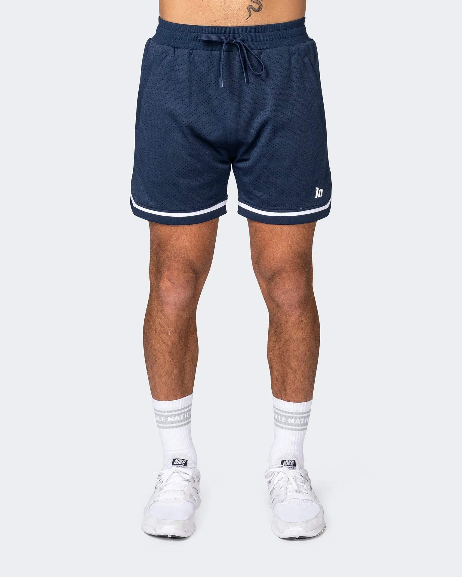 Mens 5" Basketball Shorts - Navy