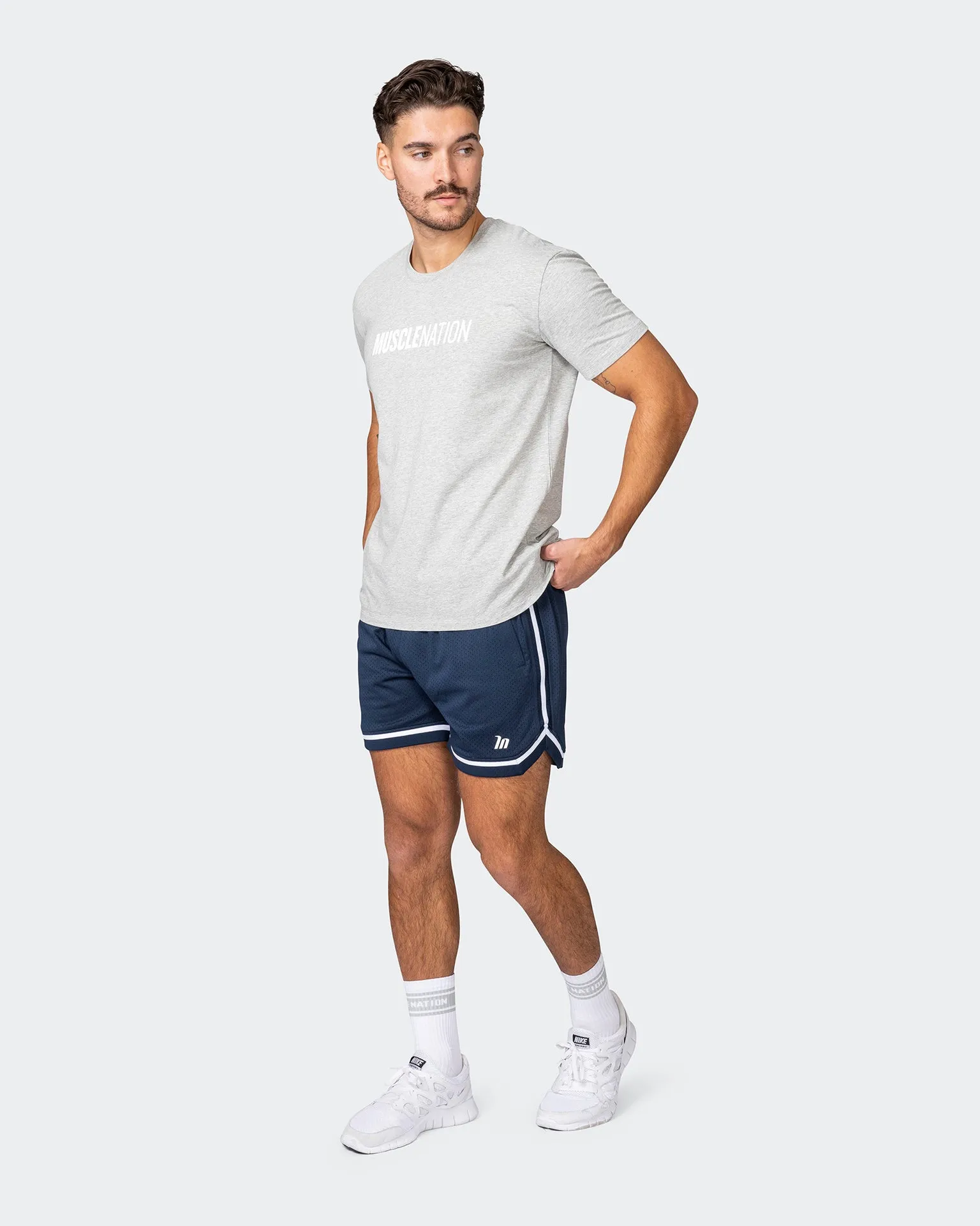 Mens 5" Basketball Shorts - Navy