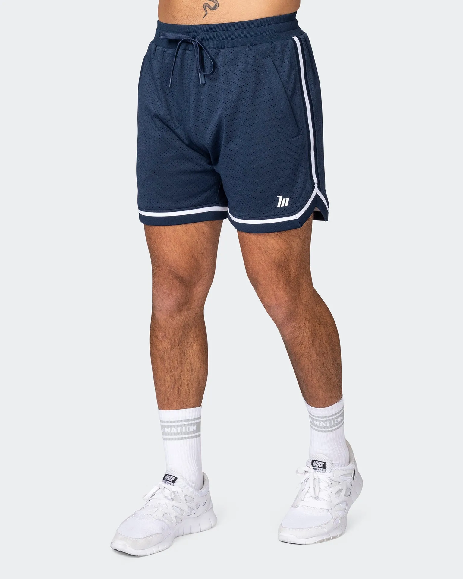 Mens 5" Basketball Shorts - Navy