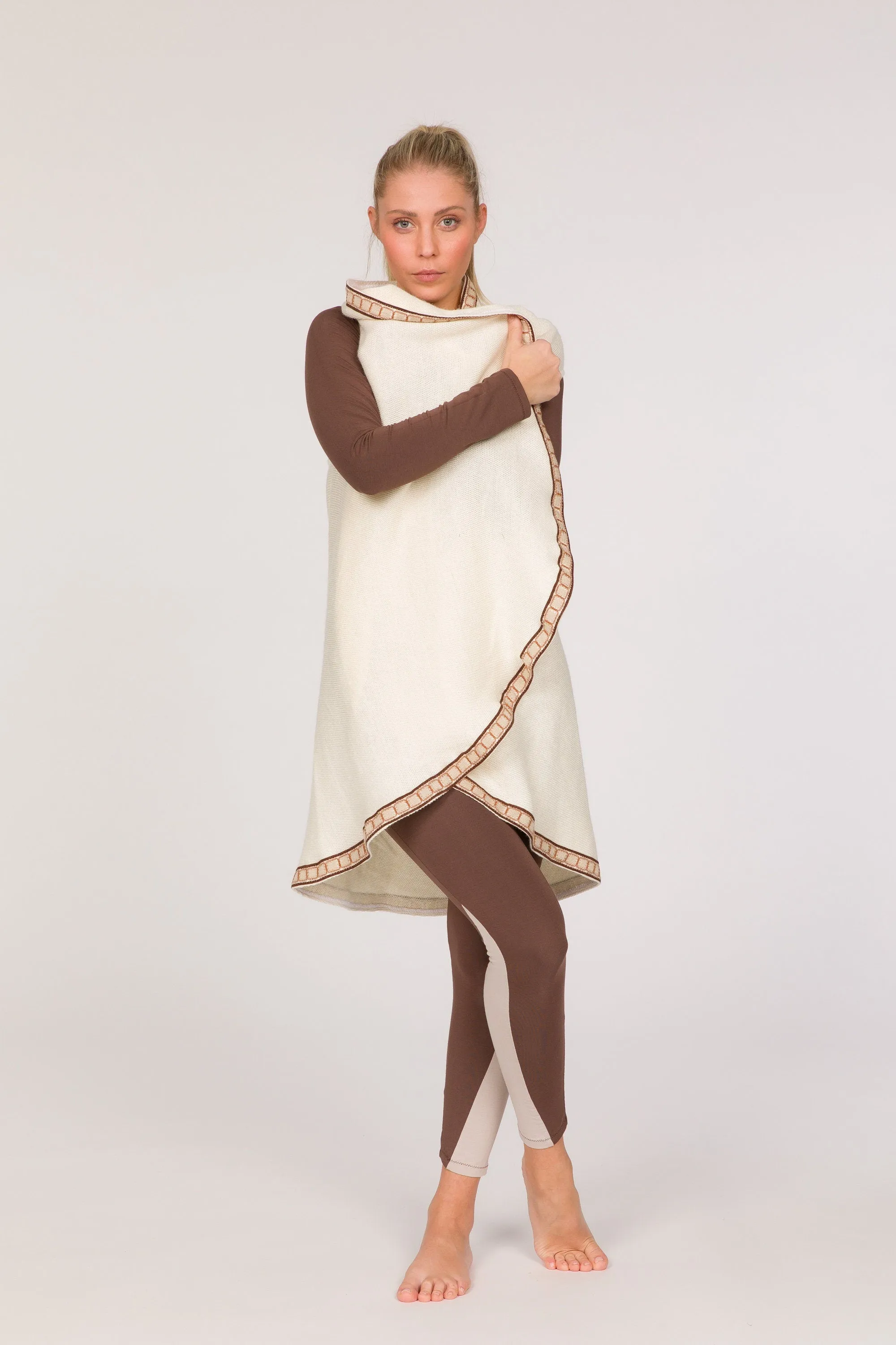 Nettle Long Vest - Knitted Shawl