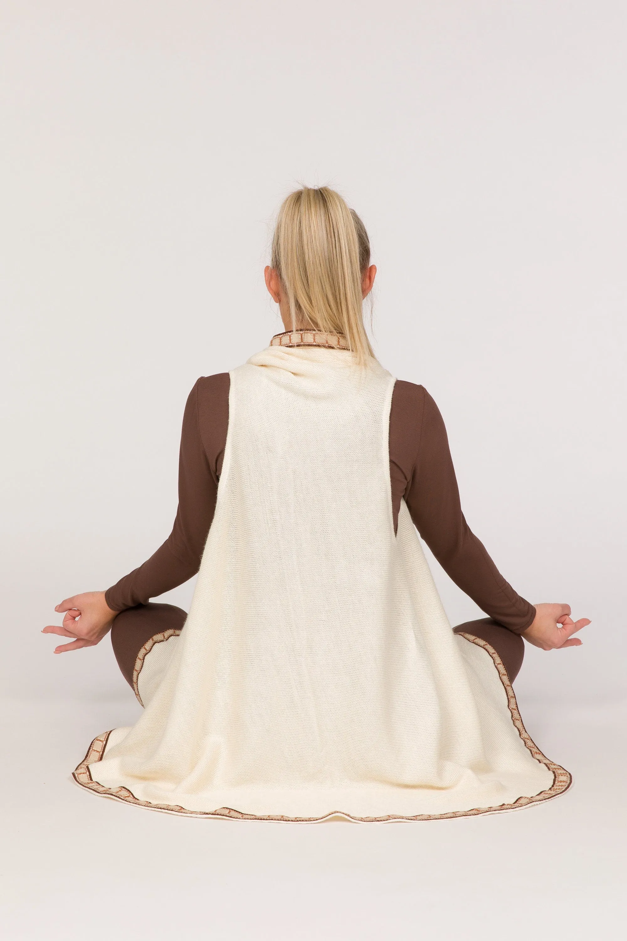 Nettle Long Vest - Knitted Shawl