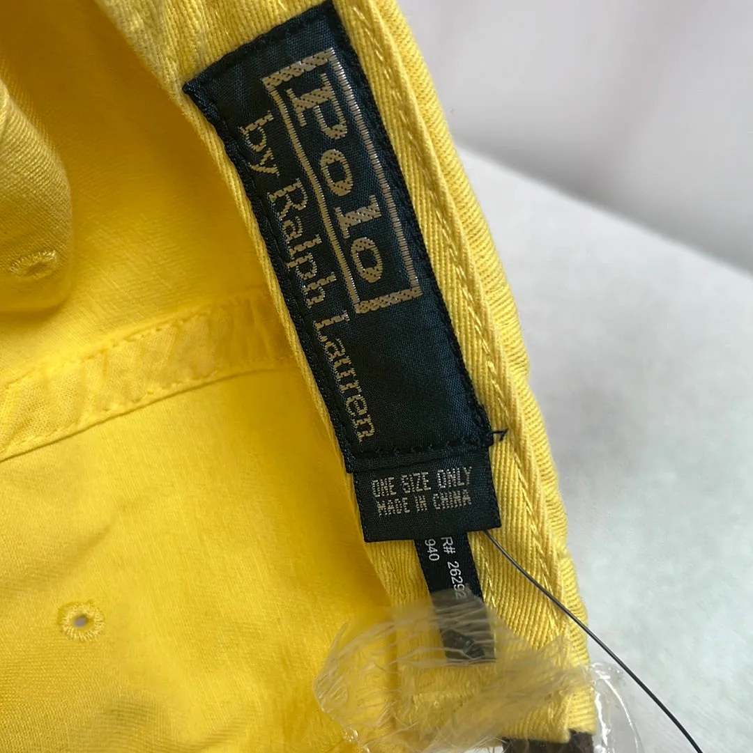 NWOT -- POLO RALPH LAUREN Womens Yellow Baseball Cap -- One Size