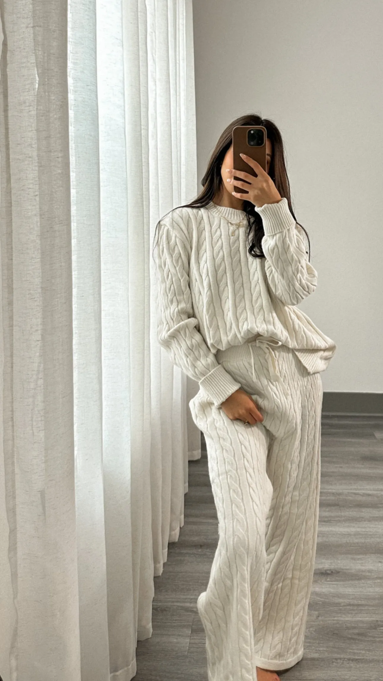 Oletta Cable Sweater Set