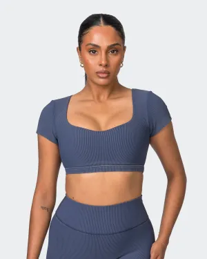 On Point Vintage Rib Bra - Washed Spellbound