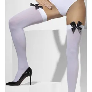 Opaque Hold Ups Adult White 42760