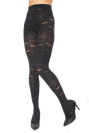 Opaque Slashed Pantyhose | Plus Size