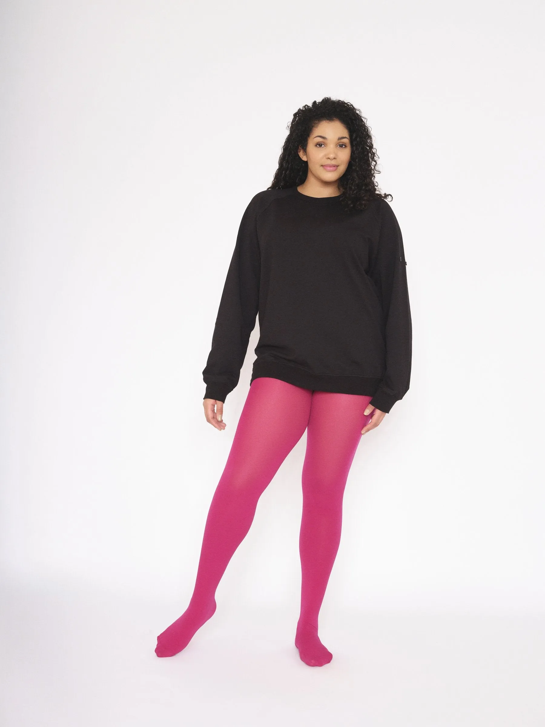 Opaque Tights 80 Denier Flamboyant Cerise - ELLE
