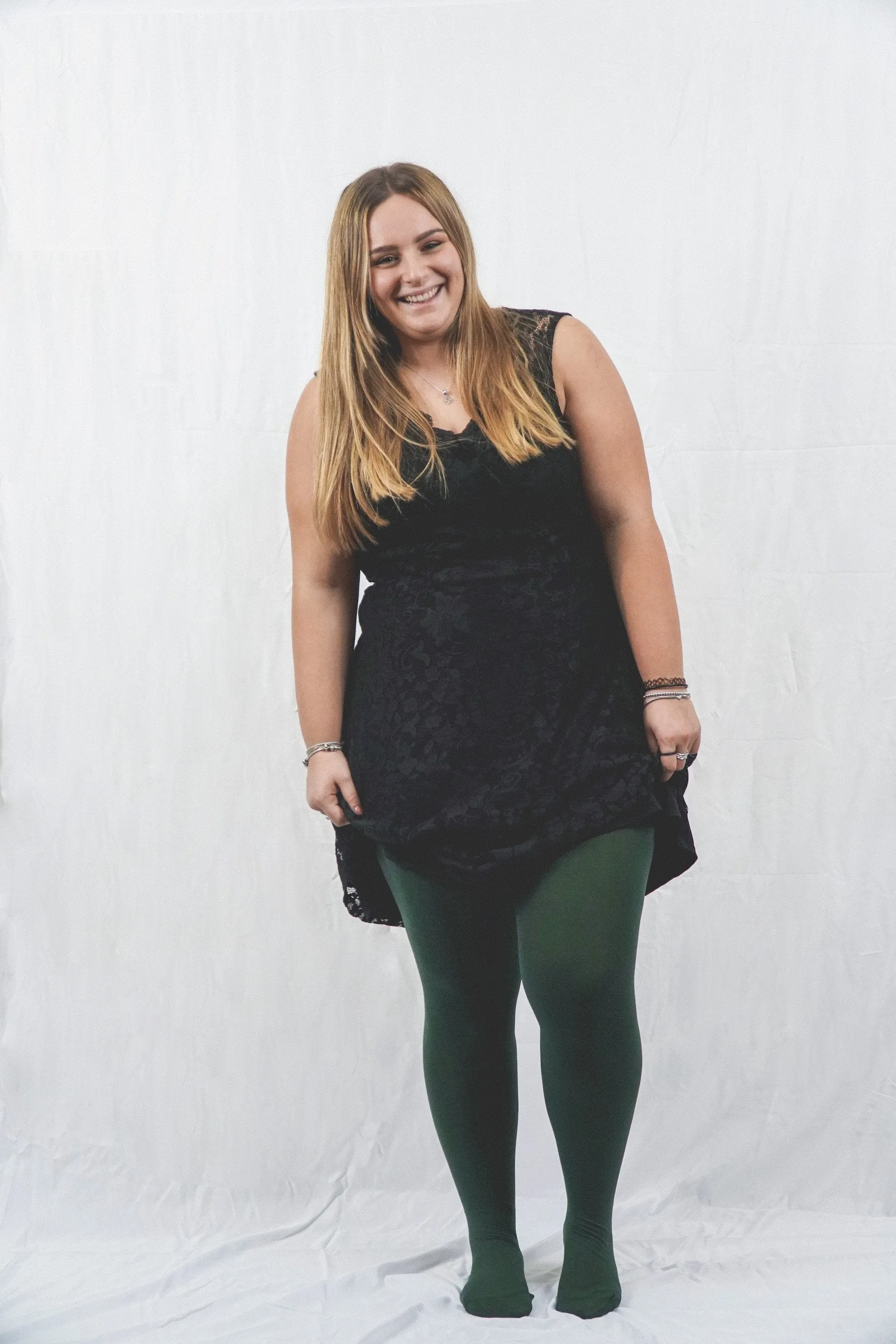 Opaque Tights 80 Denier Forest Green - ELLE
