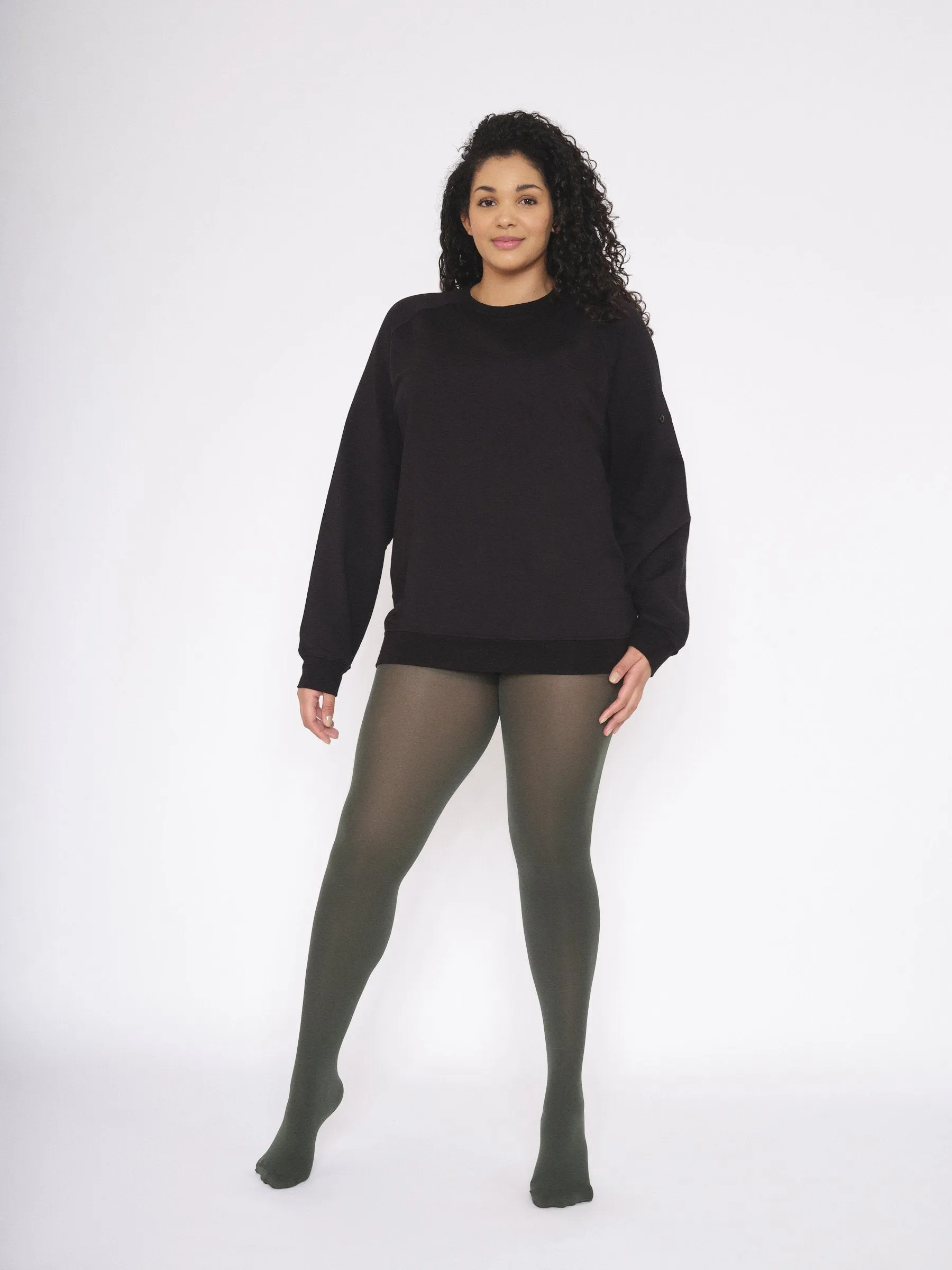 Opaque Tights 80 Denier Forest Green - ELLE