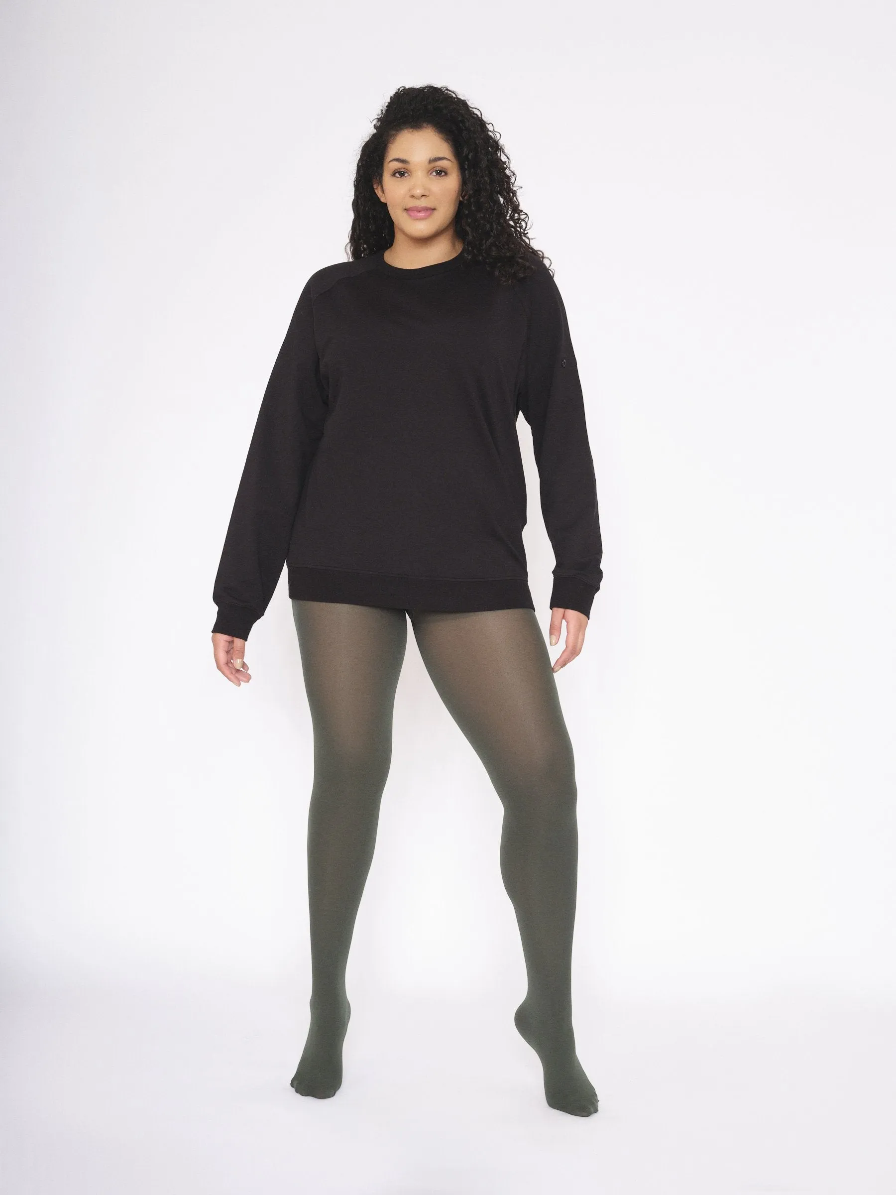 Opaque Tights 80 Denier Forest Green - ELLE