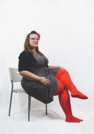 Opaque Tights 80 Denier Risky Red - ELLE