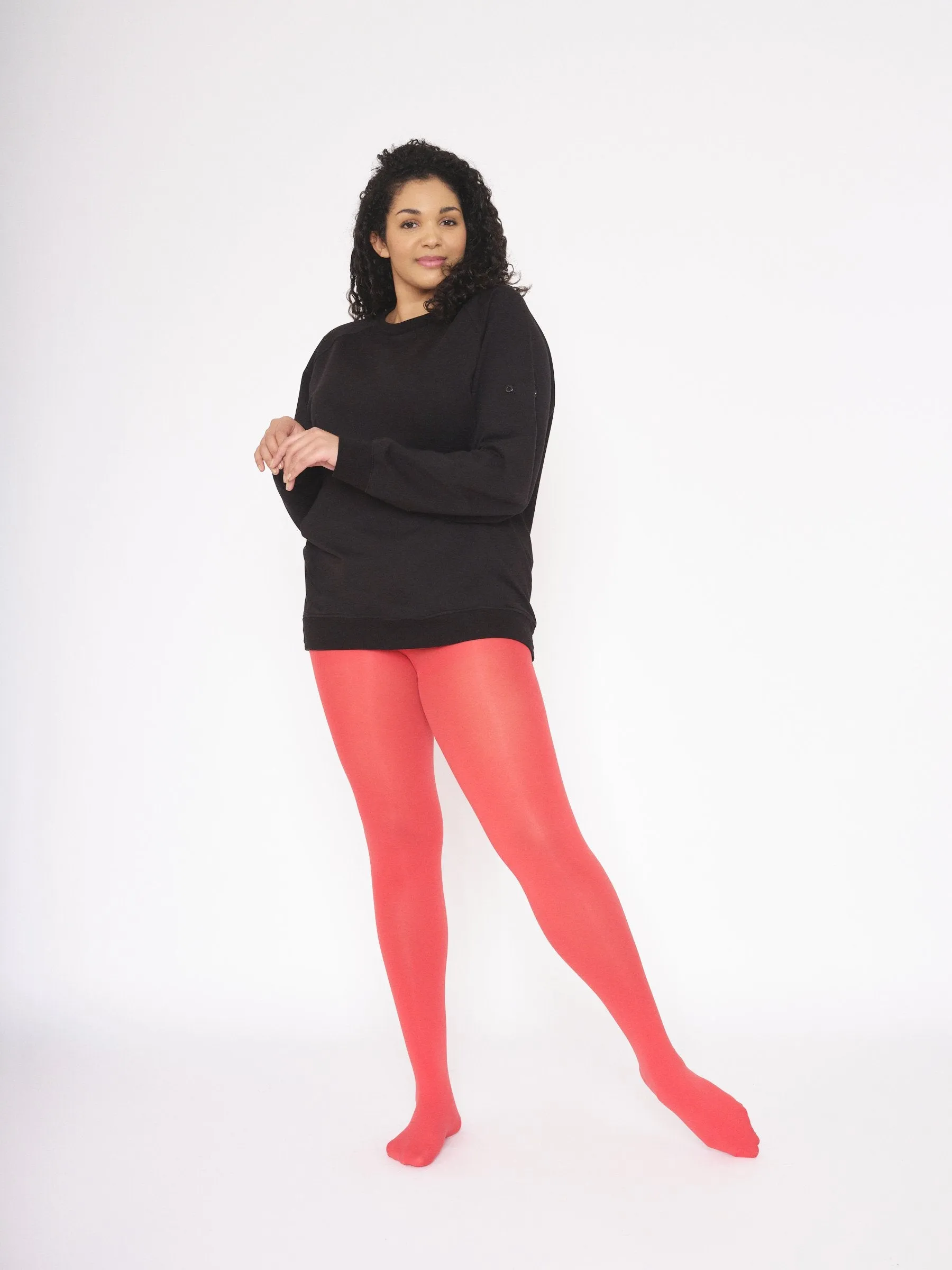 Opaque Tights 80 Denier Risky Red - ELLE