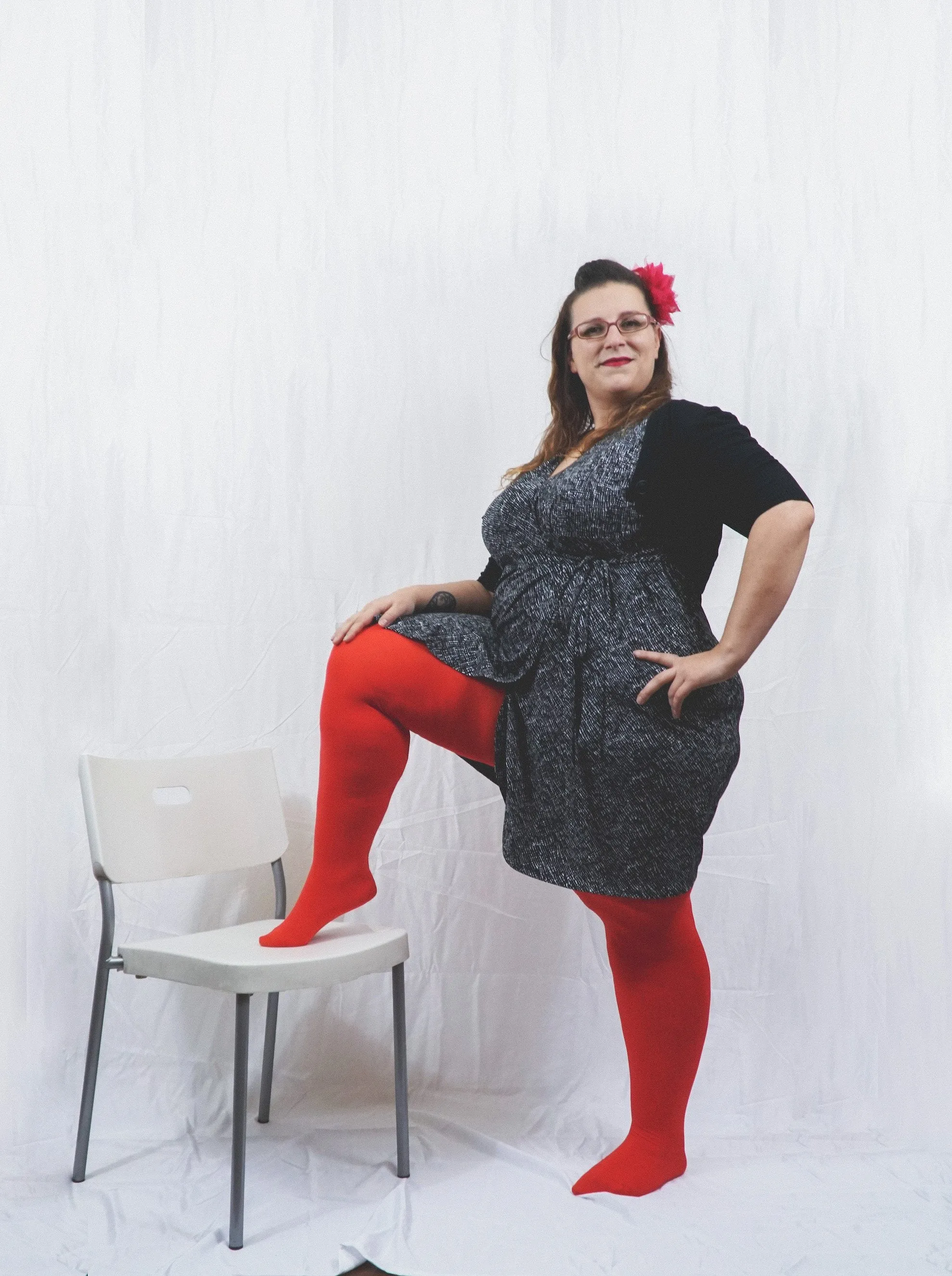 Opaque Tights 80 Denier Risky Red - ELLE