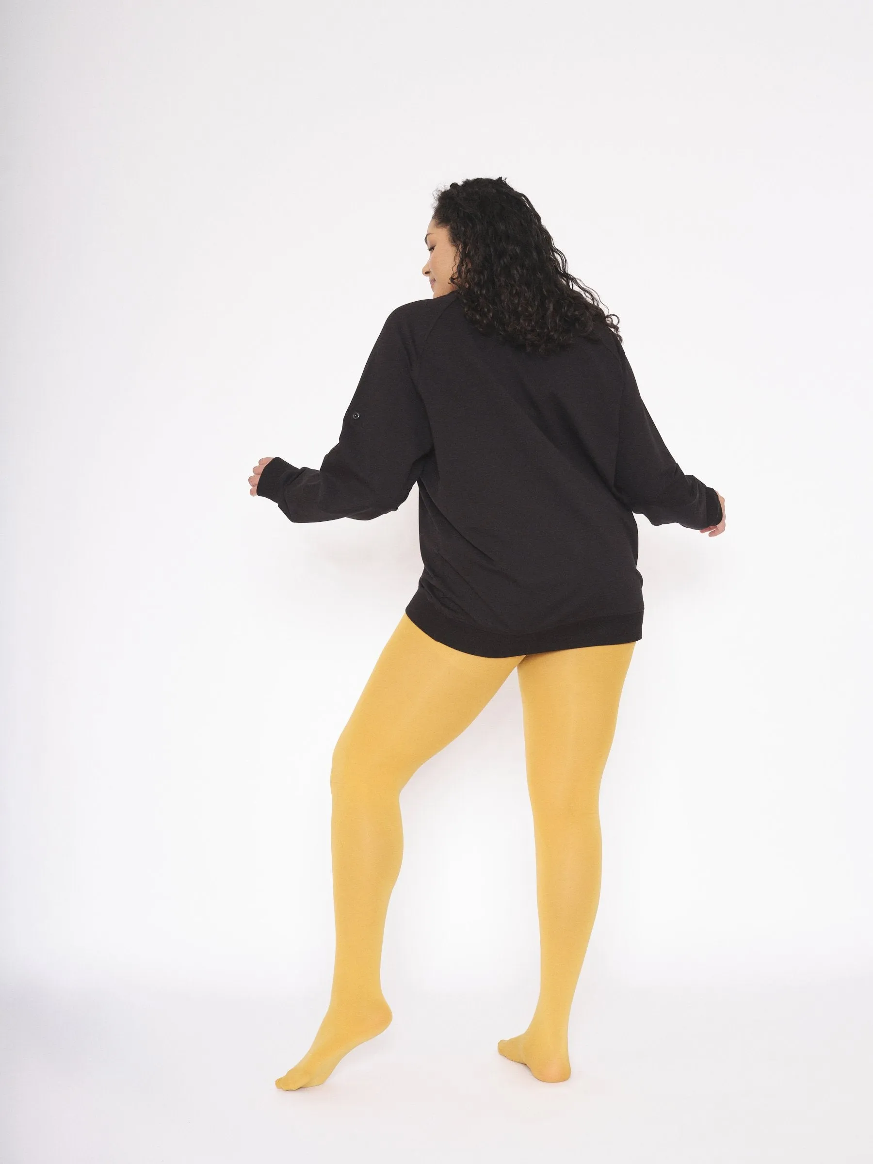 Opaque Tights 80 Denier Spicy Mustard - ELLE
