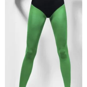 Opaque Tights Adult Green Costume Accessory