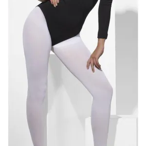 Opaque Tights Adult White Costume Accessory
