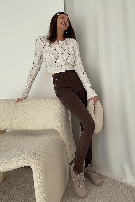 Open Front Cardigan Sweaters Buttoned Front Knit Outwear Coats