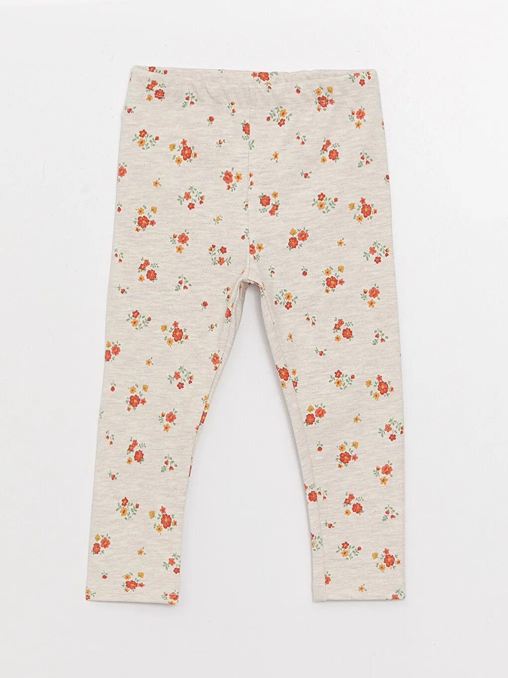 Patterned Baby Girl Tights with Elastic Waist, 2-pack