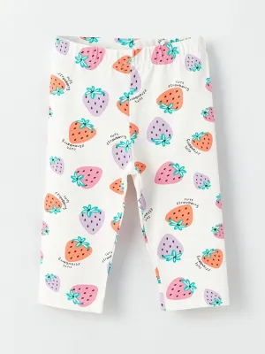 Patterned Baby Girl Tights with Elastic Waist
