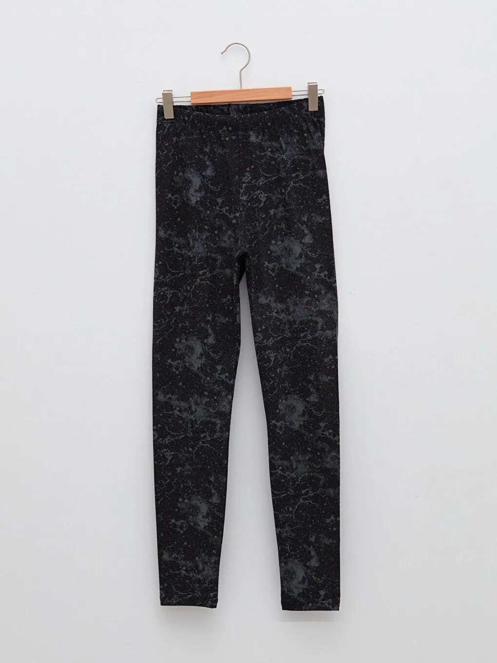 Patterned Cotton Women's Tights with Elastic Waist