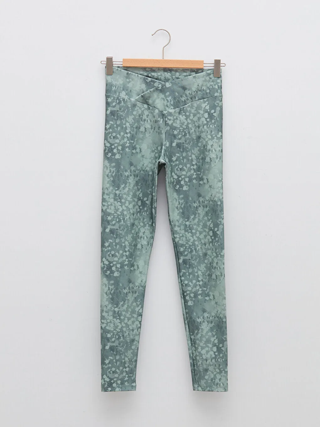 Patterned Women's Sports Leggings with Elastic Waist