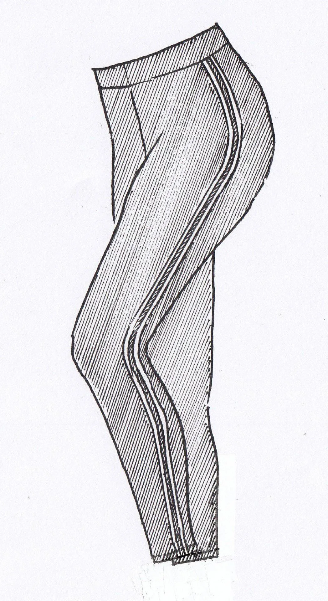 PAULA RYAN Footless Striped Tights