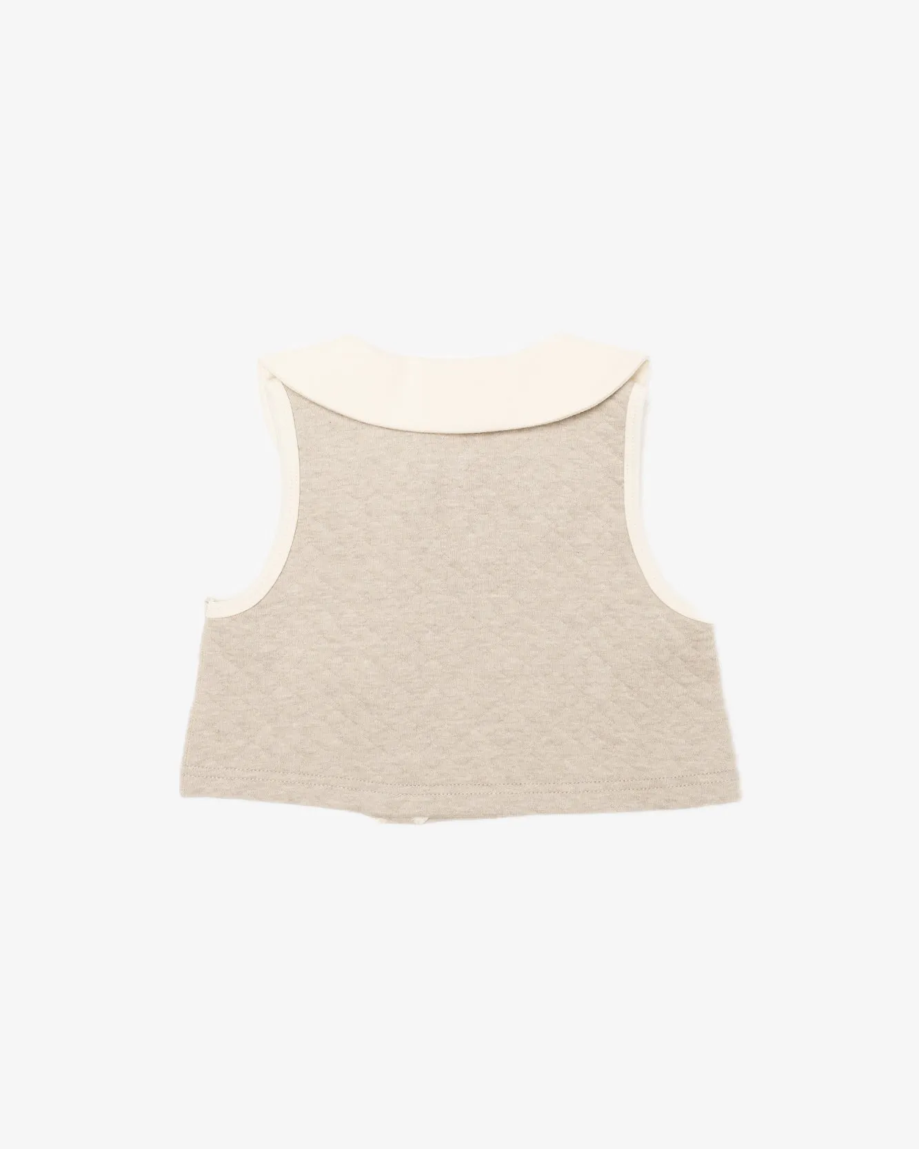 Peter Pan Collar Padded Vest
