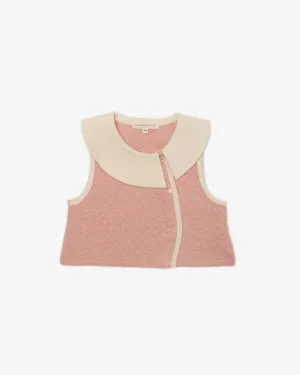 Peter Pan Collar Padded Vest