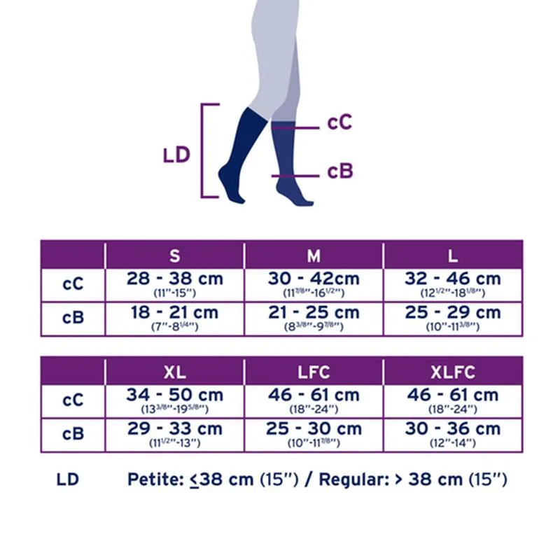 PR/1 JOBST OPAQUE WOMEN, KNEE HIGH, 30-40MMHG, XL, FULL CALF, CLASSIC BLACK, OPEN TOE
