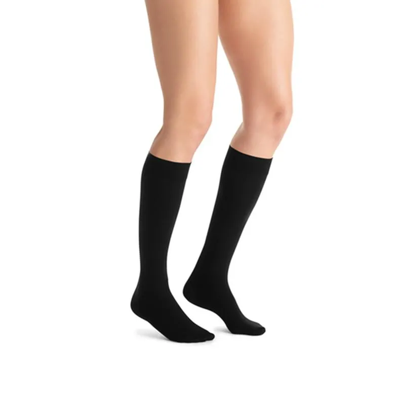 PR/1 JOBST OPAQUE WOMEN, KNEE HIGH PETITE, 20-30MMHG, MD, CLASSIC BLACK, CLOSED TOE