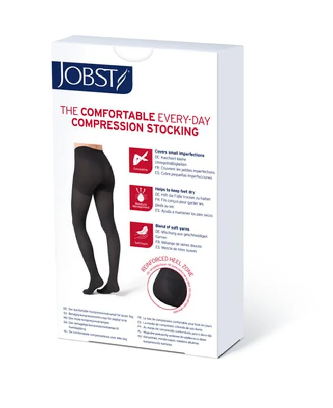 PR/1 JOBST OPAQUE WOMEN, PANTYHOSE, 30-40MMHG, MD, BLACK, CLOSED TOE