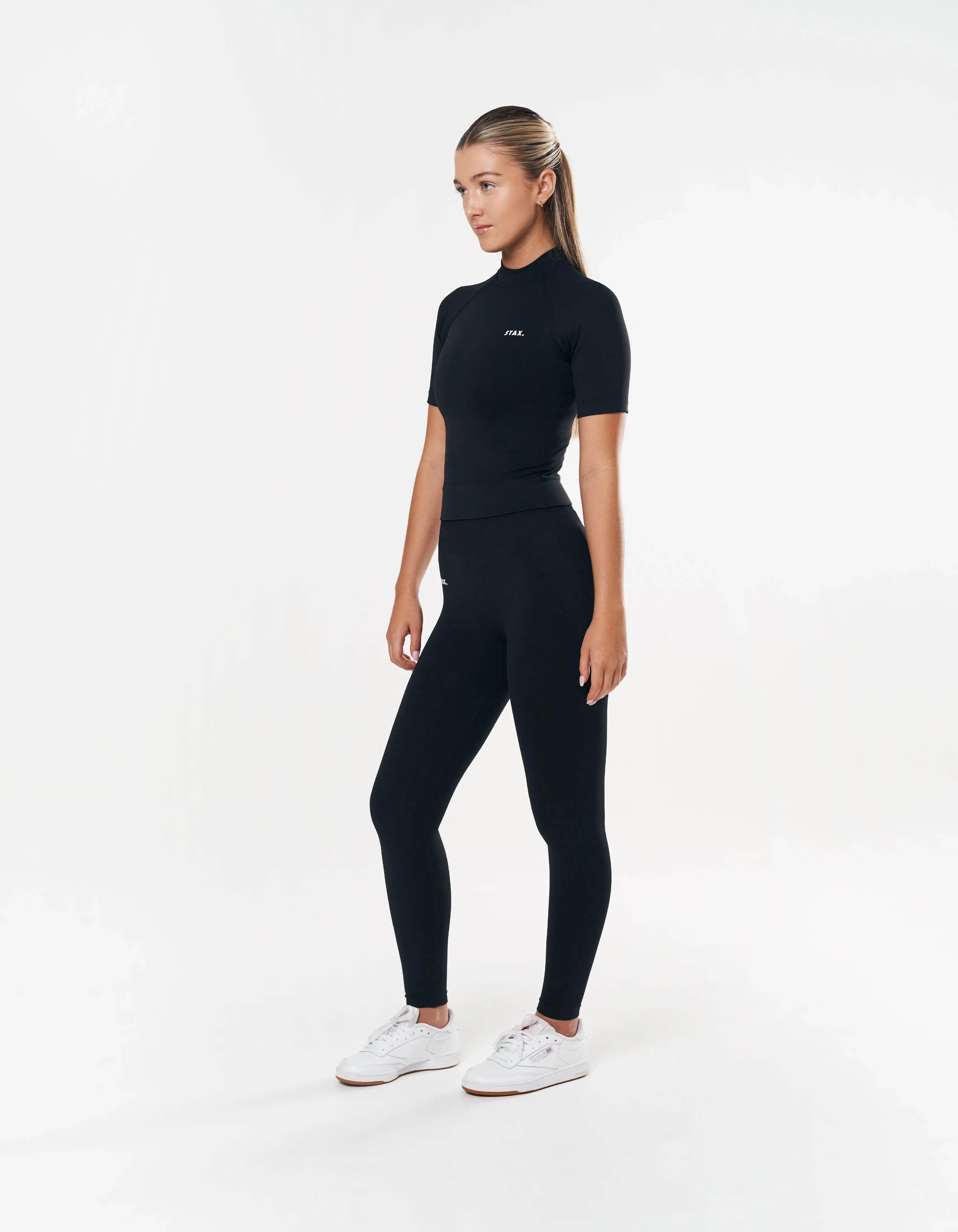 Premium Seamless High Neck Tee - Astro