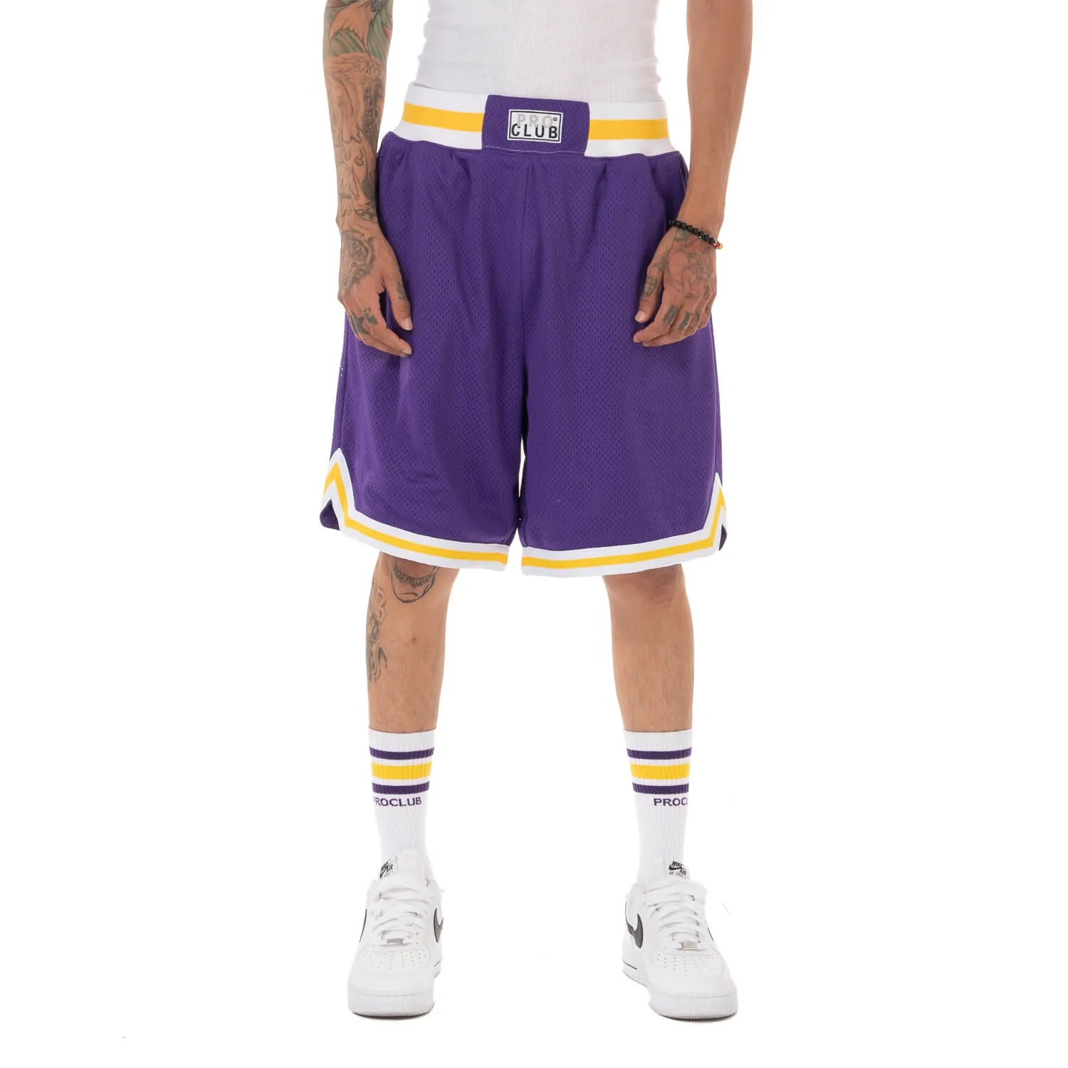 Pro Club Classic Basketball Shorts - Purple