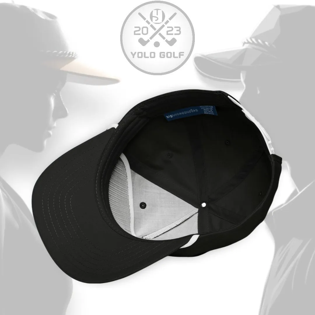 "Bomber" Golf Rope Cap (Silver/Black Embroidery)