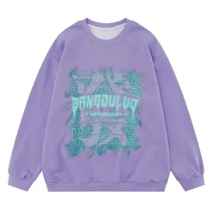 "BRNGDULUD" Print Oversized T-shirt