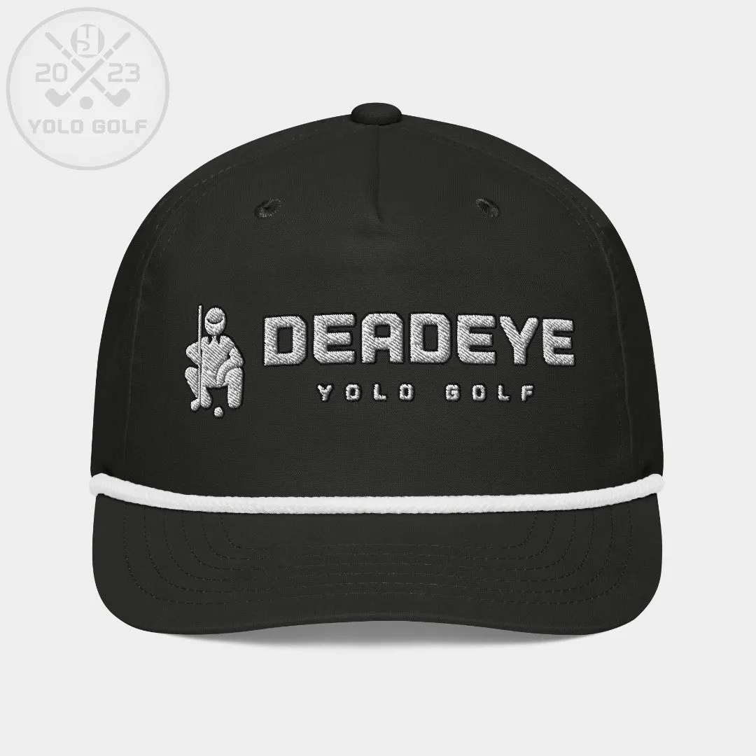 "Deadeye" Golf Rope Cap (Silver/Black Embroidery)