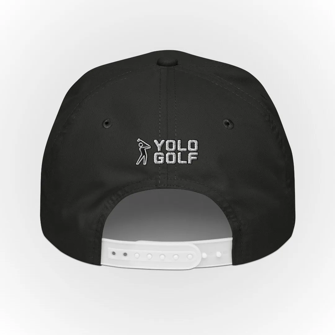 "Sandbagger" Embroidered Logo Contrast Rope Hat (Silver/Black)