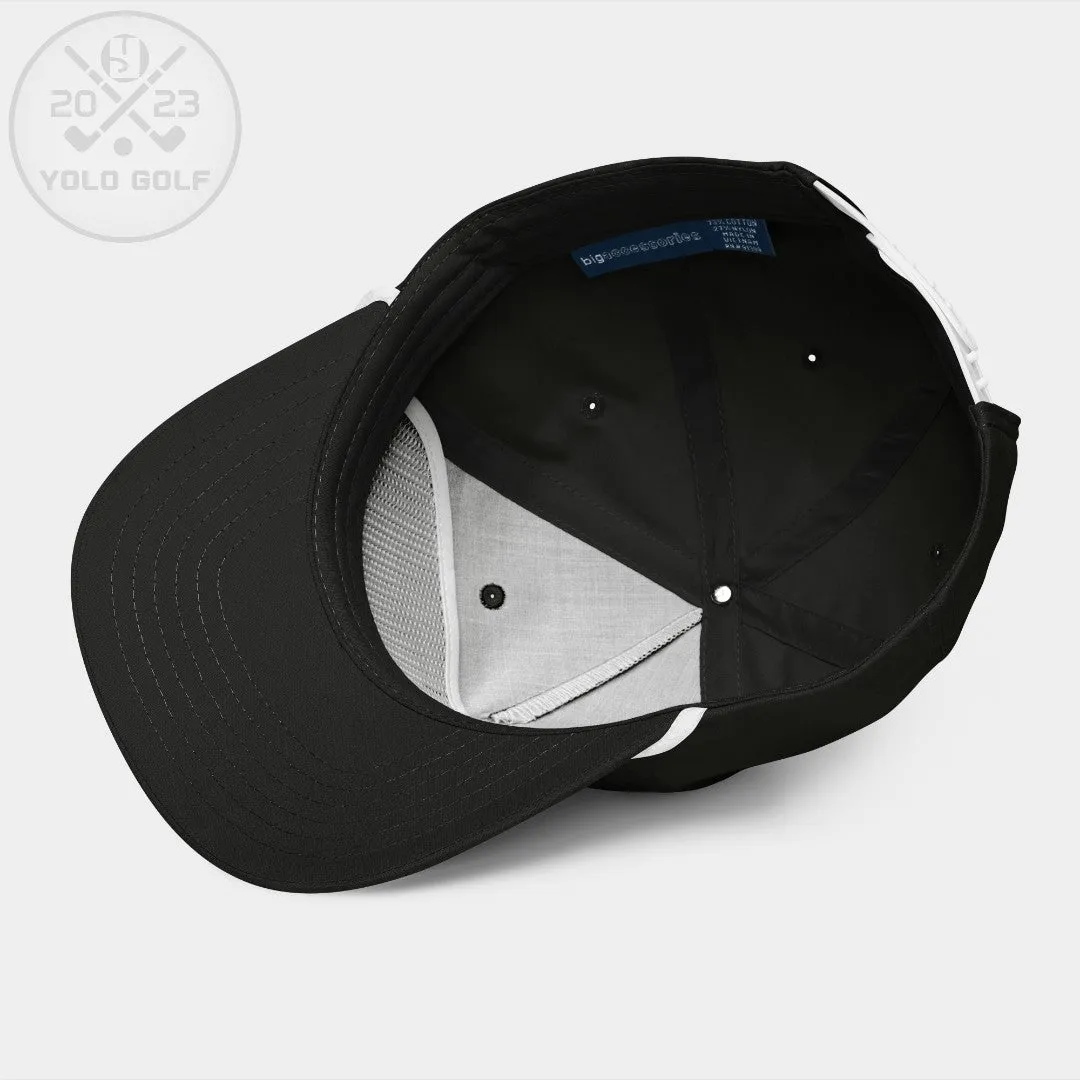 "Sandbagger" Embroidered Logo Contrast Rope Hat (Silver/Black)