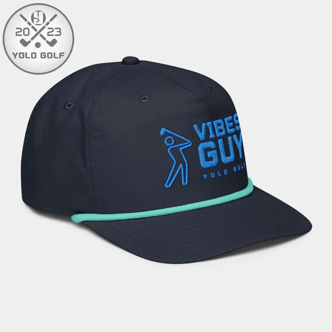 "Vibes Guy" Golf Rope Cap (Royal Teal Embroidery)