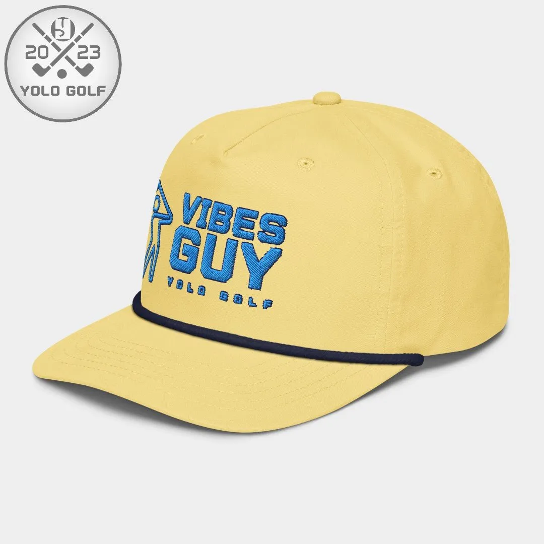 "Vibes Guy" Golf Rope Cap (Royal Teal Embroidery)