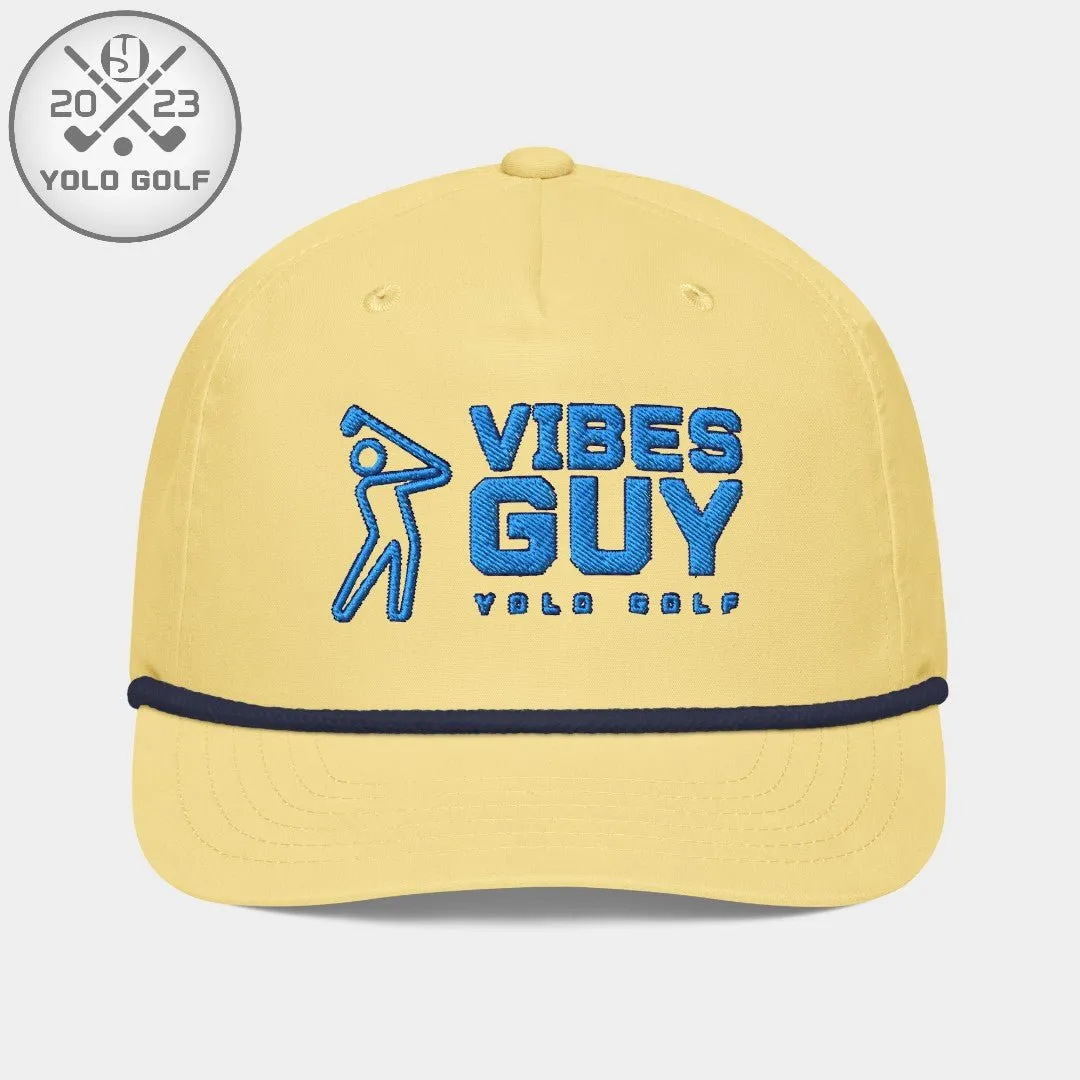 "Vibes Guy" Golf Rope Cap (Royal Teal Embroidery)