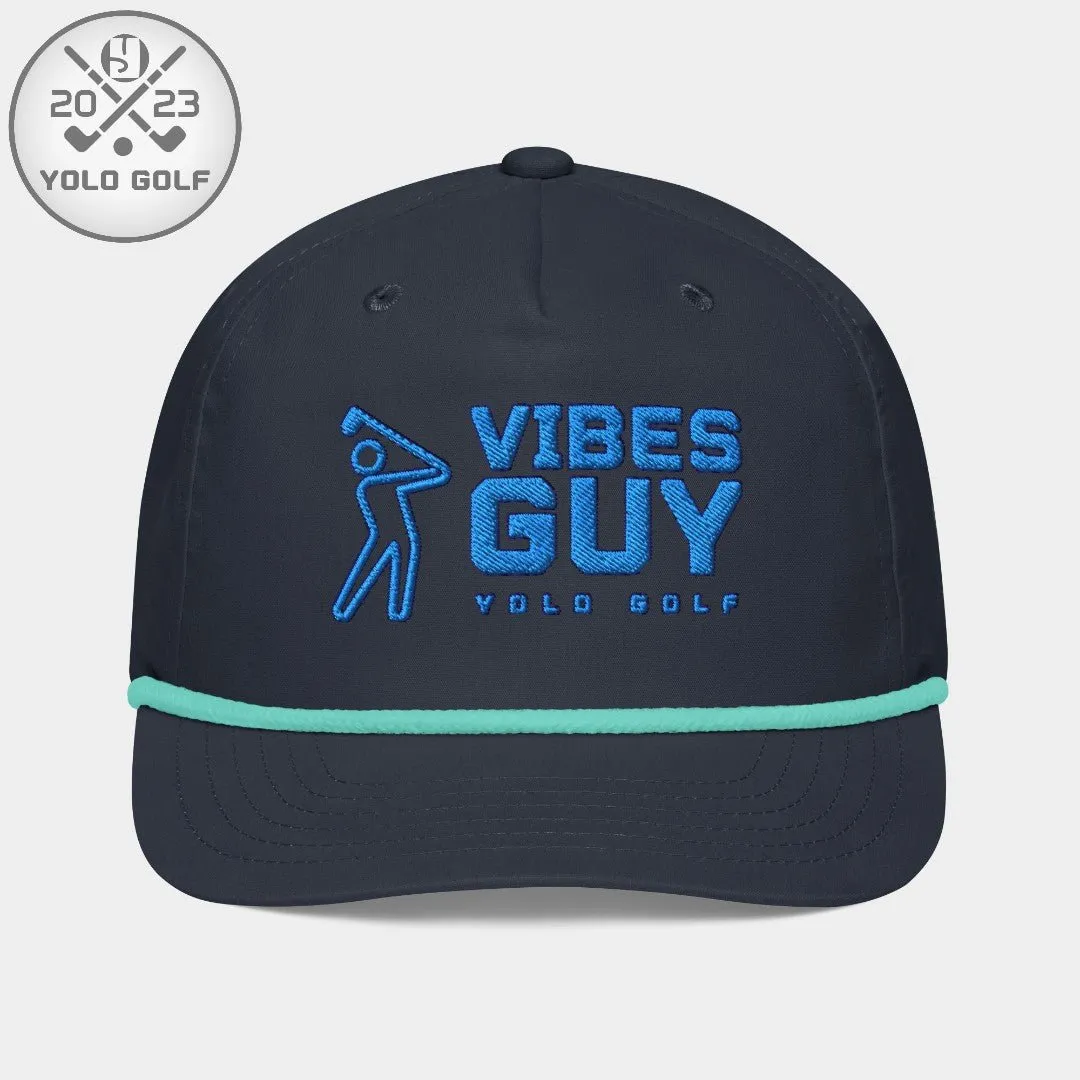 "Vibes Guy" Golf Rope Cap (Royal Teal Embroidery)