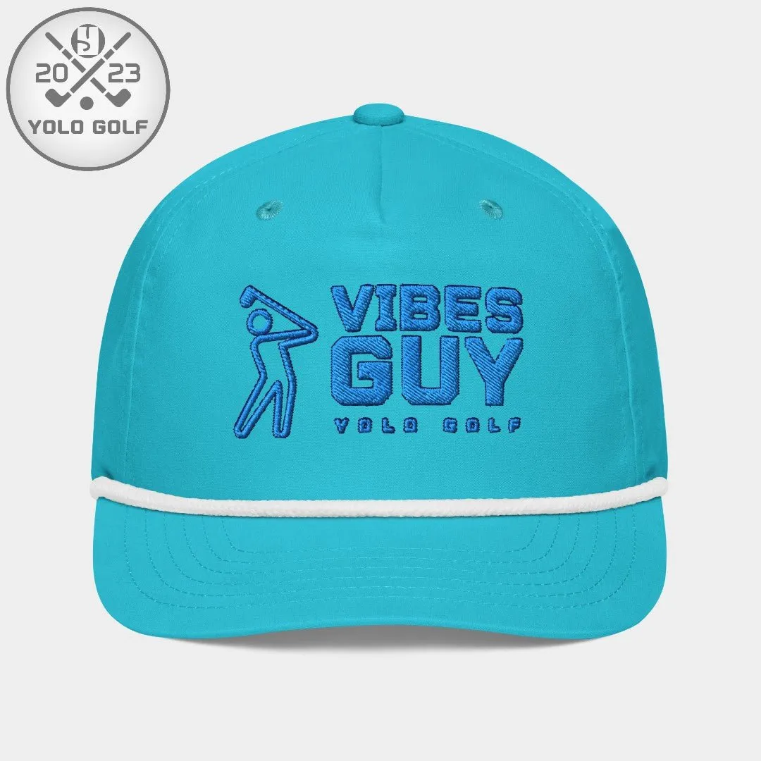 "Vibes Guy" Golf Rope Cap (Royal Teal Embroidery)