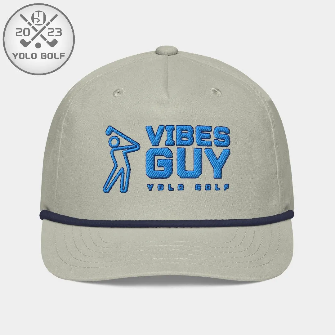 "Vibes Guy" Golf Rope Cap (Royal Teal Embroidery)