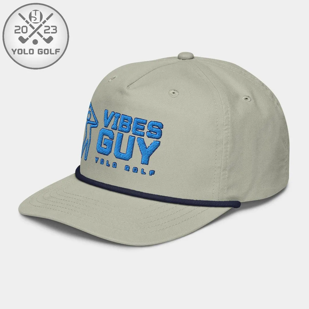 "Vibes Guy" Golf Rope Cap (Royal Teal Embroidery)