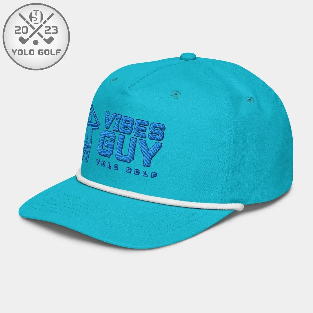 "Vibes Guy" Golf Rope Cap (Royal Teal Embroidery)