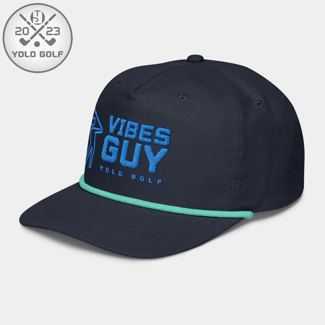 "Vibes Guy" Golf Rope Cap (Royal Teal Embroidery)
