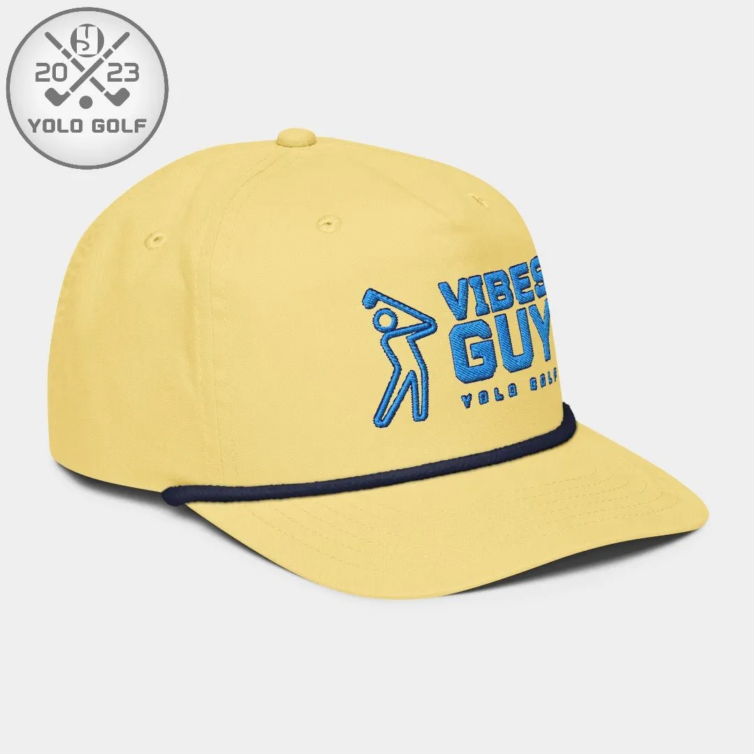 "Vibes Guy" Golf Rope Cap (Royal Teal Embroidery)